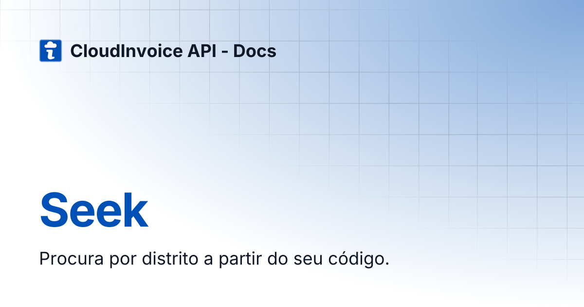 Seek | CloudInvoice API - Docs
