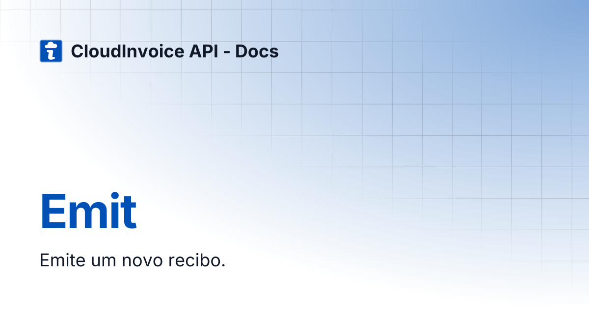 Emit | CloudInvoice API - Docs